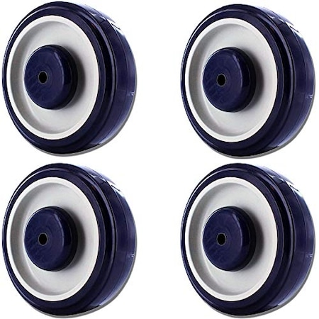 Casterhq 5" Shopping Cart Replacement Wheels, Wheels, 5/16" Bore, 2, PK4 WC2054LD-4-Pack